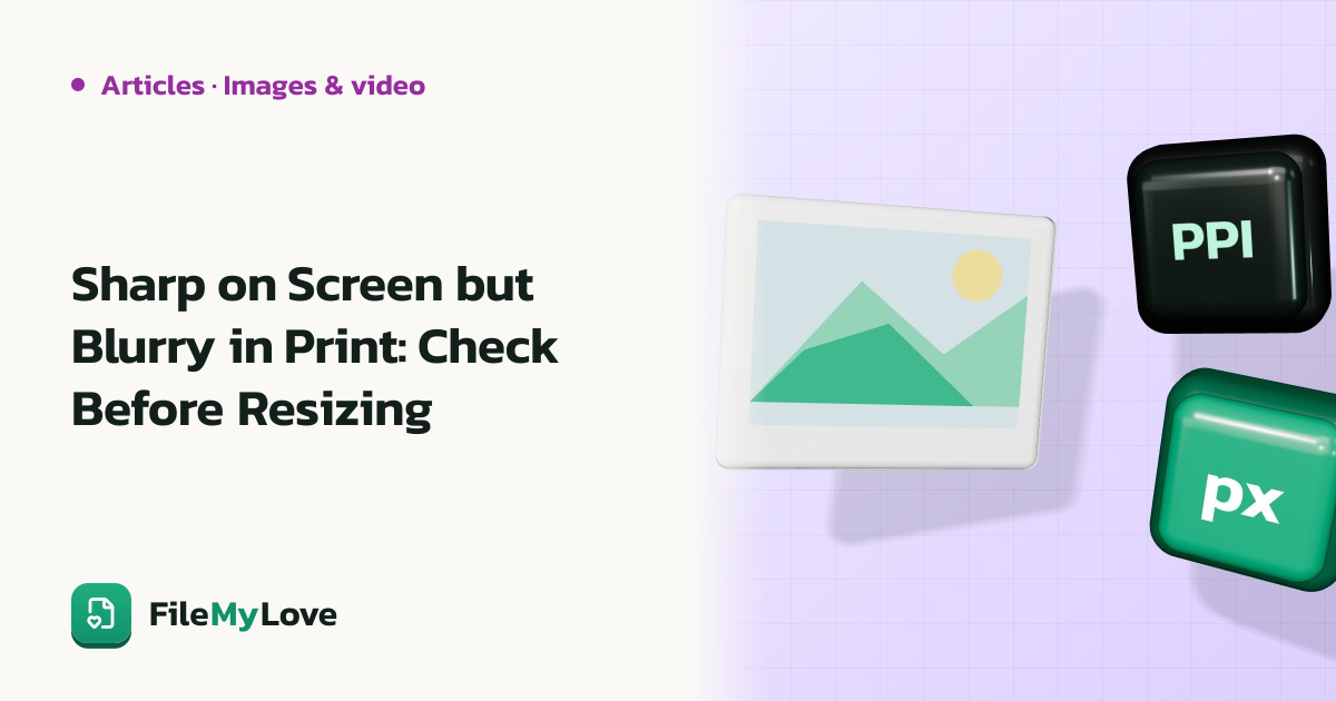 Sharp on Screen but Blurry in Print: Check Before Resizing
