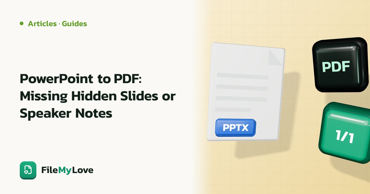 PowerPoint to PDF: Missing Hidden Slides or Speaker Notes